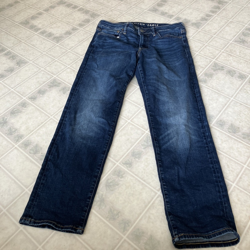 Next Level Airflex American Eagle original Straight Fit Jeans Mens Dark Wash 30